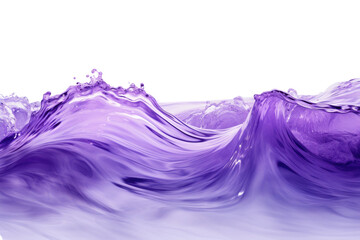 Vibrant purple water waves create an enchanting visual experience in a serene setting