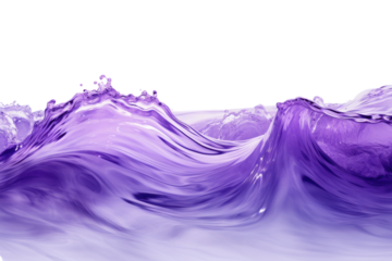 Vibrant purple water waves create an enchanting visual experience in a serene setting
