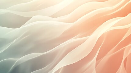 Fototapeta premium Abstract Soft Pastel Fabric Waves Flowing Gently