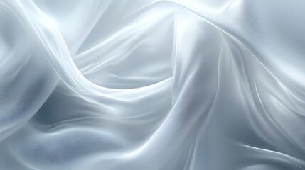 Draped Light Gray Fabric Soft Gentle Waves
