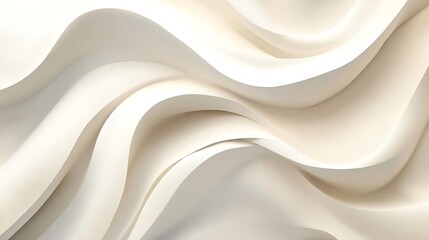 Abstract Cream Colored Wave Forms Design
