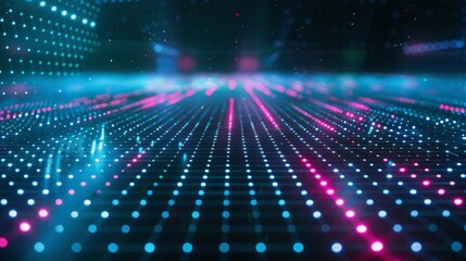 Obraz premium Abstract Digital Wallpaper, Data Stream, Cyberspace, Network, Technology Background