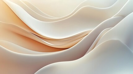 Abstract Beige and White Wave Design