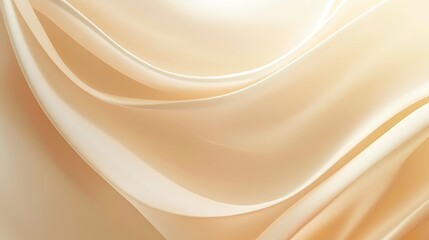 Elegant Draped Beige Fabric Soft Texture
