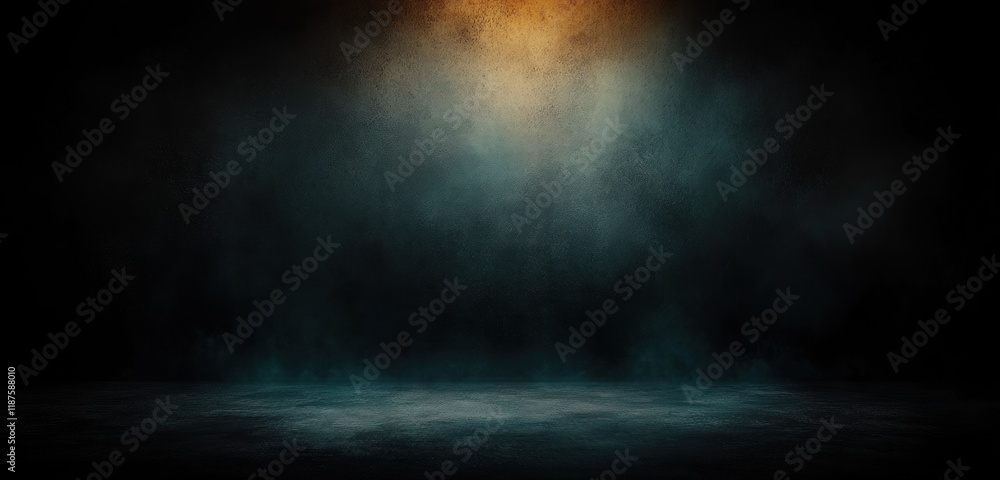 Aufkleber dark abstract concrete room background with soft light for product display mockup and design