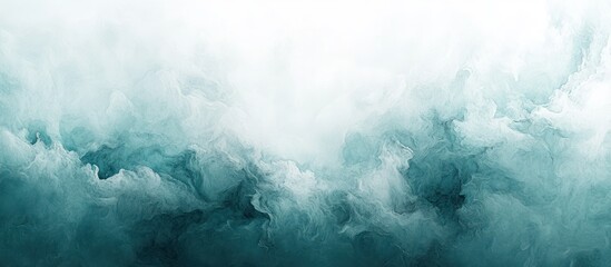 Obraz premium Teal cloud abstract art, website banner