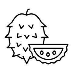 soursop outline icon