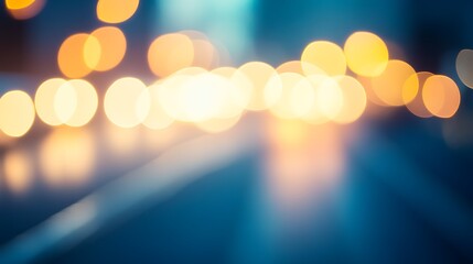 Abstract Blurred Lights City Night Bokeh