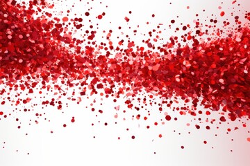 Fototapeta premium Bright red confetti creates a festive atmosphere for celebrations and special occasions