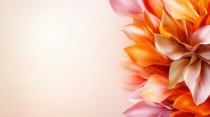 Colorful Floral Background with Soft Blurred Petals and Light Tones