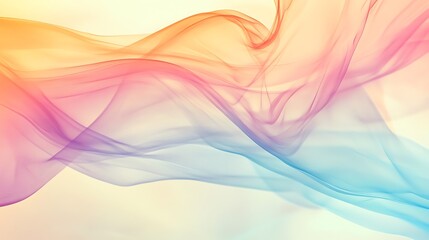 Abstract pastel waves flowing smoothly in a graceful design