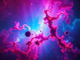 Naklejka premium colorful galaxy, space background