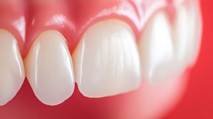 Close up view of well-maintained teeth and gums showcasing the importance of oral hygiene and regular dental check-ups for dental health