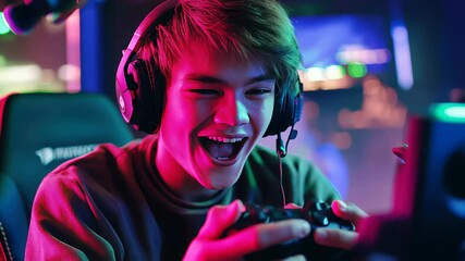 excited young man play games by mobile phone make winner gesture. male winning mobile gambling. Wow face expression. Esport streaming game online, surprise, gamer, online, earning, new generation