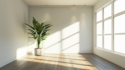 Bright Minimalist Living Room with Natural Light
