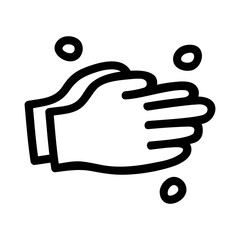 Hand washing icon in line style