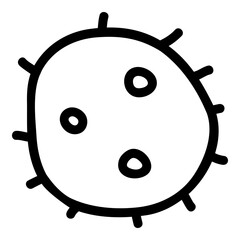 Virus icon in line style. Disease icon in line style. Bacteria icon in line style
