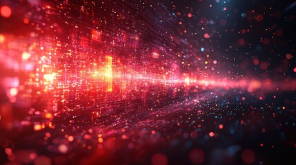 Obraz premium Abstract digital data visualization in vibrant colors.