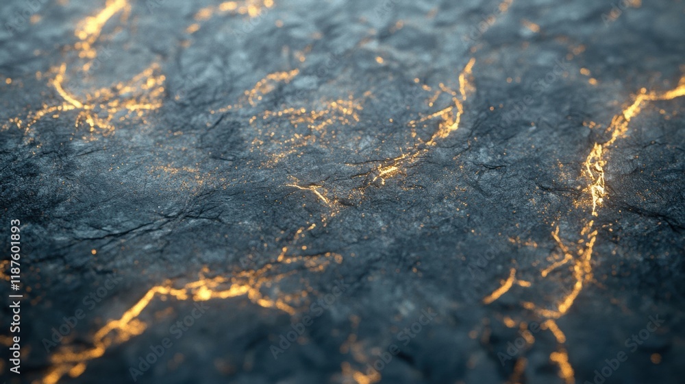 Poster an abstract crumpled metallic texture presents a captivating blend of shiny and matte areas, highlig