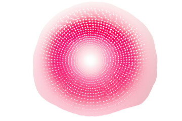 Vibrant abstract design with swirling pink patterns radiating from a bright center