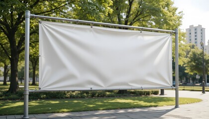 banner on the street mockup