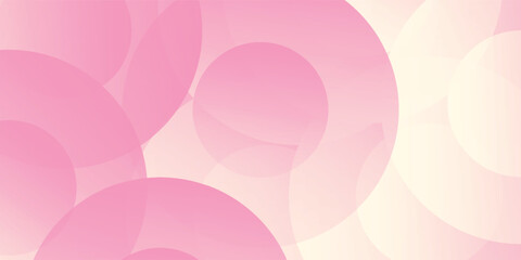 Modern banner background, pastel colorful, pink and yellow gradations. Circle effect art