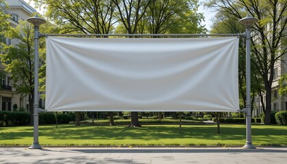 banner on the street mockup