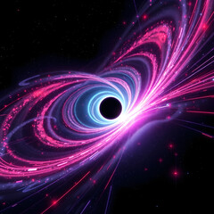 Obraz premium spiral galaxy and the blackhole in space