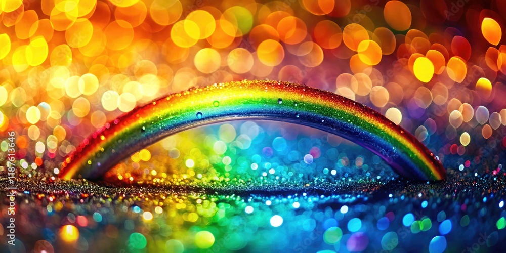 Poster rainbow macro abstract background: high resolution colorful photography, vivid spectrum, bokeh, dept