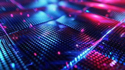 Obraz premium Abstract Neon Grid Wallpaper