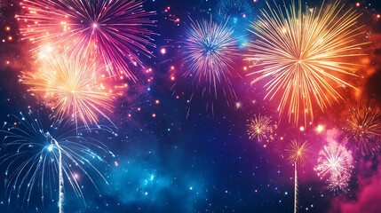 Pretty Fireworks Background Wallpaper