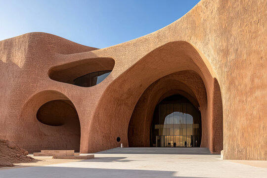 Biomimicry, Modern building featuring a facade designed to mimic innovative architectural styles, ideal for contemporary design projects.