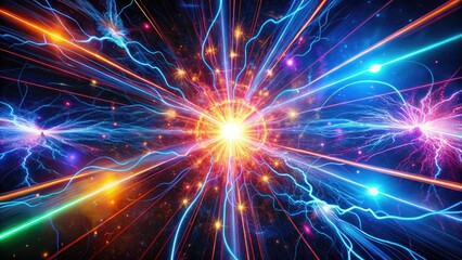 Laser Ionization Electric Circuit Conceptual Photography