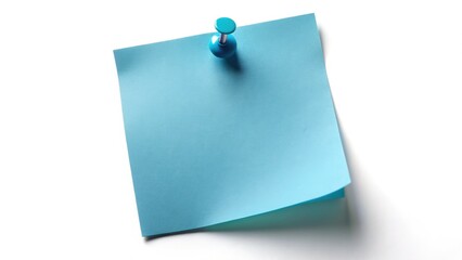 Light Blue Sticky Note & Pin - Photorealistic AI Art, Copy Space