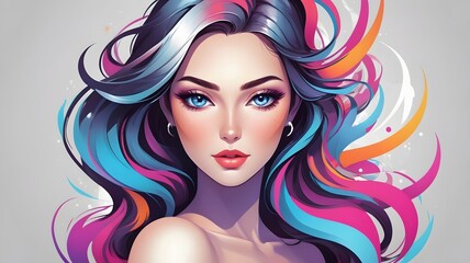 Obraz premium digital art of beautiful women