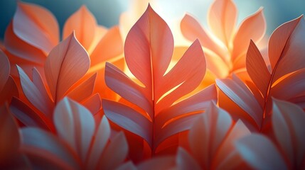 Fototapeta premium Vibrant Leaves in Soft Colors Creating a Beautiful Atmosphere