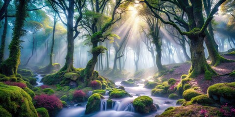 Long Exposure Podalonia, Mystical Forest, Dreamlike Landscape, Nature Photography