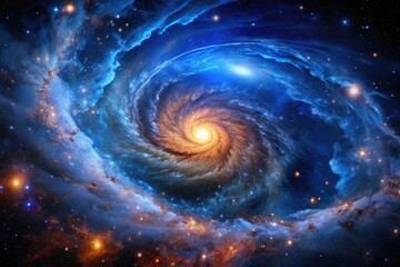 Long Exposure Space Texture, Dark Blue Universe