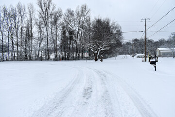 snow covered road