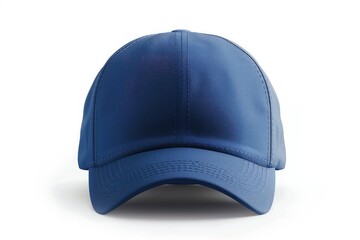 High Definition Image of Blue Baseball Cap Mockup on White Background