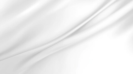 Soft white satin fabric with a flowing, smooth texture creates a luxurious backdrop