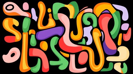 Colorful vector splashes form a decorative background pattern