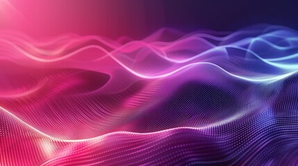 Fototapeta premium Abstract Pink Purple Neon Wave Wallpaper