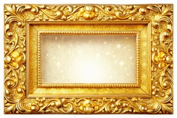 Luxury Gold Foil Frame Banner - Holiday Card Design