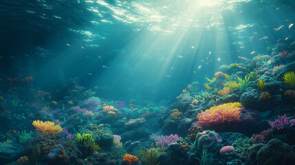 Naklejka premium Beautiful Sea Background Wallpaper