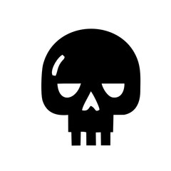 Black skull vector