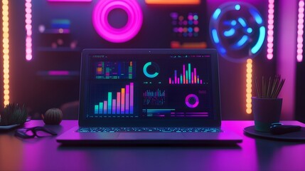 digital data of business growing