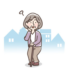 迷子のおばあさん