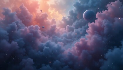 Colorful Fog with Celestial Elements