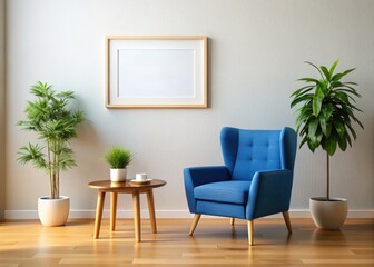 Minimalist Interior Drone Shot Mockup Frame